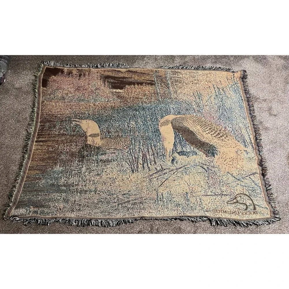 Vintage Ducks Unlimited Throw Blanket 